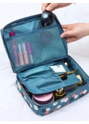 قطعة واحدة حقيبة تجميل سفر محمولة، حقيبة مستحضرات تجميل،حقيبة مجموعة مكياج كبيرة السعة مقاومة للماء، حقيبة ت