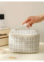 حقيبة يد أنيقة للمساحيق والمكياج، مُنظم حقيبة المساحيق، حقيبة المستلزمات الشخصية، حقيبة مساحيق للسفر، حقيبة