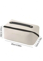 1 حقيبة مستحضرات تجميل سفر ذات سعة كبيرة ومقاومة للماء من جلد البولي يوريثان, حقيبة أغراض شخصية متعددة الوظائف