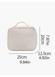 Portable Cosmetic Bag Toiletry Bag With Handle Pu Large Capacity Cosmetic Storage Bag Waterproof Travel Storage Bag Store Cosmetics And Travel Necessities Gift For Women