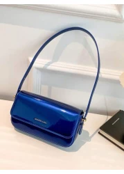 Clean Color Minimalistic Elegant New Style Patent Leather Small Square Bag For School Work Casual Travel And Outdoor Activities