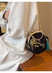 حقيبة كروسبودي بطراز الهانفو ذات نمط عشوائي للصيف، حقيبة يد جديدة بفتحة معلقة عصرية للنساء