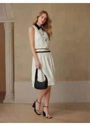 MOTF PREMIUM حقيبة كتف جلد صناعي سحاب أنيقة للتنقل