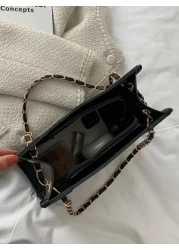 Lightweight Business Casual Crocodile Embossed Chain Square Bag For Teen Girls Women College Students Rookies White collar Workers Perfect for Office Work Business Commute Best Work Bag for Women For