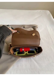 Fashionable Solid Color Mini Crossbody Bag Minimalist Reversible Design Suitable For Women Daily Use Date Gift With Adjustable Strap