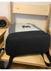 High School Backpack For Men Korean Style Large Capacity Travel Bag For Middle School And College Students Leisure And Vacation Two Toned Shoulder Bag With Academia Style Commute Book Bag School Bag S