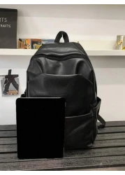 PU Waterproof Large Capacity Backpack Suitable For School Travel Laptop Cartoon Camo Pattern Fashion Casual Business Hiking Outdoor Multi Function Bag Black Great Gift For Father Boyfriend Backpack Fo