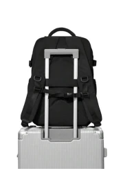 Lightweight Large Capacity Airline Approved Carry On Backpack Travel Backpack School Bag With Multi Compartments Functional Laptop Backpack Computer Bag With Luggage Strap Design And Laptop Compartmen