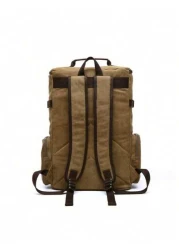 Men s Backpack Retro Canvas Multi Compartment Large Capacity Laptop Commuting Bag Travel Luggage Backpack Backpack With Snap Flap Pocket And Side Zipper Pocket Perfect For Camping And Hiking Large Cap
