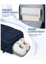 29 19 44cm Large Laptop Backpack Fits 14 15 6 Inch Notebook For Men Women Student College Bookbag School Computer Bag Hiking Backpack With Shoe Compartment Wet Pocket Camping Backpack College Backpack