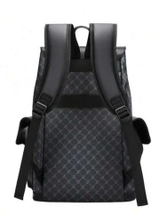 1pc 18 1in 12 2in 5 9in Fashion Men Functional Backpack Large Capacity Multipocket Backpack Scratch Wear Resistant Material Suitable For Travel Commuting Fits 15 6 Inch Laptop Adjustable Shoulder Stra