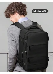 حقيبة ظهر للحاسوب المحمول للرجال للسفر، حقيبة عمل عادية تناسب حاسوب محمول 14 بوصة، حقيبة ظهر يومية عصرية، حقيب
