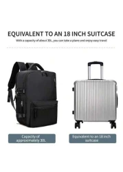 Multifunctional Backpack Large Capacity Suitable For Travel Commute Summer Tourism Fitting For Laptop Shoe Compartment Durable Nylon Fabric Minimalist And Fashionable Design Unisex