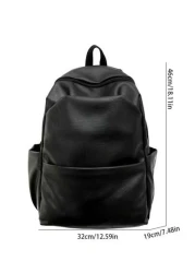 Men s Simple Functional Backpack Large Capacity Water Repellent Oil Wax Leather Material Multi Compartment And Multi Compartment Wear Resistant Backpack Sponge Buffer Zone On The Back Widened Comforta