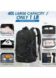 NEWHEY Lightweight Hiking Backpack 40L Packable Daypack For Men Waterproof Camping Bag Foldable Outdoor Sport Travel Climbing Trekking Camping Backpack For Travel
