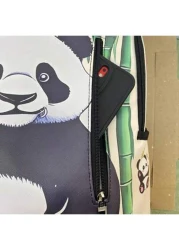 حقيبة ظهر كبيرة السعة بتصميم نمط الباندا العصري، مناسبة للرجال والنساء، ضرورية للسفر والعطلات وعيد الحب وفصل