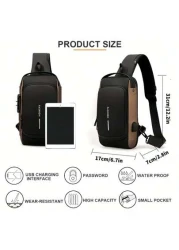 1 Multi Functional Waterproof Shoulder Bag Suitable For Outdoor Travel And Work Large Capacity Messenger Bag