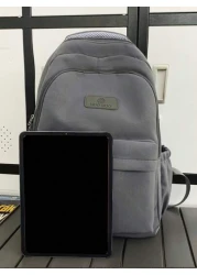 حقيبة ظهر سعة عالية للمراهقين ، حقيبة مدرسية كاجوال من النايلون مع حزام قابل للتعديل ، أغلاق بسوستة ، بطانة من