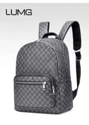 15 Inch Men Geometric Pattern Casual School Backpack Laptop Computer Bag Bookbag Shoulder Bag College School Graduate University Students For Business Outdoor Travel Camping Sport Leather Bag For Book