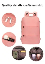 Large Capacity Water Proof Carry On Backpack Travel Backpack Short Distance Business Trip Duffel Bag Computer Schoolbag With USB Charging Port Suitable For Travel Business Vacation College School Outd