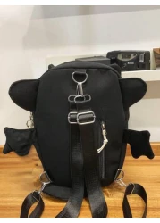 peach tree Shark Printed Backpack Stylish Simple Suitable For High School College Students Couples Commuting Travel Back To School Multi Pocket Lightweight Peach Tree Brand Ideal Gift For Men For Hall