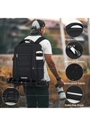 NEWHEY Camera Bag Backpack Professional For DSLR SLR Mirrorless Camera Waterproof Laptop Back Pack 14 15 6 Inch With Rain Cover Anti Theft Travel Case Large Capacity Photography Backpack Bags For Trav