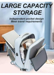 1pc Large Capacity Backpack With Shoe Compartment Casual Backpack With Charging Port Portable Laptop Backpack For Hiking Trekking Outdoor Sports Students