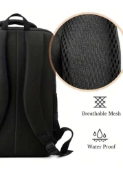 حقيبة ظهر خارجية متعددة الجيوب للرجال، يمكن أن تستوعب حقيبة كمبيوتر 15.6 بوصة، حقيبة مدرسية خفيفة الوزن، حقيبة