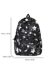 New Star Versatile Backpack For Women High Beauty Junior High School High School Large Capacity Backpack Niche Commuter Student Backpack Fashion Backpack Student Male New Junior High School High Schoo