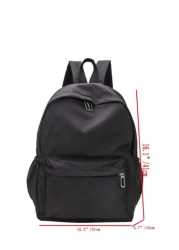 حقيبة ظهر كاجوال ذات سعة كبيرة وأحادية اللون، حقيبة مدرسية لطلاب الجامعة والأعمال والسفر والرحلات، مناسبة لح