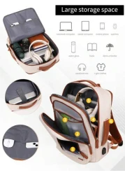 Myco Carry On Travel Backpack For Men Flight Approved 40L Personal Item Backpack With 3 Packing Cubes Travel Book Bag For Weekender College Office Christmas Gifts Winter Christmas Bag Travel Bag Schoo