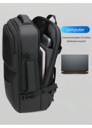 1pc Expandable Large Capacity Travel Backpack Outdoor Beach Bag School Student Backpack Weekend Overnight Bag With Wet Dry Separation Multiple Pockets Scratch Resistant Water Resistant Fabric Holiday