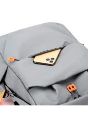 1pc Grey Oxford Cloth Large Capacity Backpack Men s Commuter Laptop Bag Business Casual College Student Backpack Waterproof Travel Bag With USB Charging Port Headphone Hole Multi Pocket Design To Fit