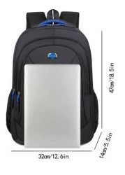 حقيبة ظهر رجالية ذات سعة كبيرة متعددة الوظائف، مصنوعة من قماش أكسفورد، مناسبة للسفر والأعمال