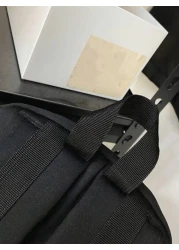 حقيبة ظهر كبيرة السعة ذات لون أحادي بسيط، حقيبة مدرسية أب إلى أبناء الكلية متعددة الوظائف، هدية لحفلات الشتاء