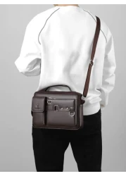 WEIXIER حقيبة رسول رجالية جديدة بطراز رجعي، حقيبة كتف، حقيبة صدر، حقيبة متقاطعة الجسم، حقيبة خصر، سعة كبيرة، حمل