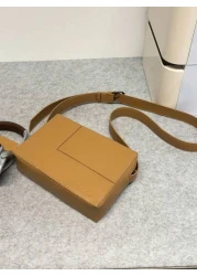 Fashionable PU Waterproof Woven Camera Bag Unisex Portable Shoulder Sling Bag Suitable For Work Commuting Shopping Travel Father s Day Gift Party And More