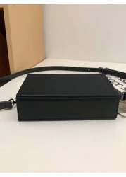 peach tree 1pc Minimalist Solid Color Adjustable Strap Closure Lightweight Water Resistant PU Holiday Shopping Essential Shoulder Bag Peach Tree Black Bag Travel Essentials Holiday Essentials Bag For