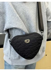 2025 Spring New Men s Love Pattern Shoulder Bag Fashion Leisure Commuter Crossbody Bag