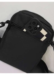 peach tree Fashionable Minimalist Solid Color Small Crossbody Bag Daily Versatile Casual Nylon Lightweight Water Resistant Shoulder Bag Sports Bag 1pc Cross Print Vacation Travel Christmas Holiday Tha