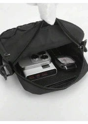 peach tree Nylon Sling Bag For Men Shoulder Crossbody Bag Small Pouch Headphone Holder Casual Lightweight Messenger Bag Business Office Accessory Gift For Teens College Students Christmas Mini Bag Sma