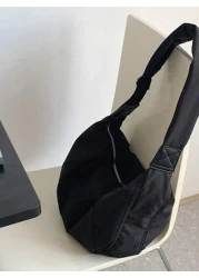 1pc Forest Style Men s Shoulder Bag Tote Bag Large Capacity Lightweight Diagonal Crossbody Dumpling Bag Casual Shoulder Boho Crescent Messenger Bag Nylon Backpack