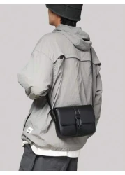 peach tree Men Messenger Bag Briefcase Box Bag Shoulder Bag Small Square Bag Business PU Waterproof Flap Bag Wallet Neutral Business Storage Bag Suitable For Business Large Capacity Keep Your Items Or