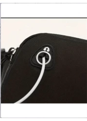 Men Sport Sling Bag Plus Water Resistant Earphone Friendly Phone Pack With Eyelets Ldealfor Cycling Skateboarding Hiking And Daily Commute With Construction And CasuaStyle