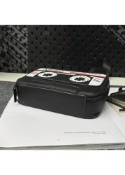 Unisex Magnetic Tape Design Small Square Crossbody Shoulder Bag Fashionable Casual Camera Bag For Men Women