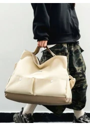 peach tree Unisex Casual Canvas Shoulder Bag Reusable Shopping Tote Bag For Men Women Suitable For University School Beach Travel Shopping Laptop Carry Thanksgiving Christmas