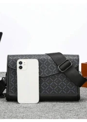 Men s Classic Square Box Crossbody Bag Business Shoulder Bag Sling Bag Small Messenger Bag Fit Underclassmen Father s Day Gift Valentine s Day Gift Travelling Commuting