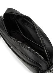 Korean Style Crossbody Bag Shoulder Bag Square Bag Random Vintage Windmill Print Color Block PU Leather Waterproof Multifunctional Casual Versatile Business College Student Men Sports Messenger Bag Gi