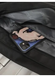 High School Students University Freshman Multifunctional Sling Bag Shoulder Bag Casual Bag Men Letter Graphic Buckle Decor Crossbody Bag Handbag Schoolbag For Travel College Outdoors Hiking Hiking Lar