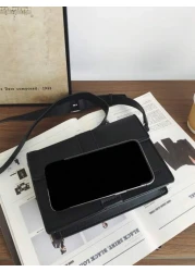 peach tree Men s Briefcase Shoulder Bag Small Square Crossbody Bag PU Waterproof Flap Covering Business Wallet Unisex Casual Storage Bag Suitable For Business Trip Toiletries Tools Large Capacity Vint